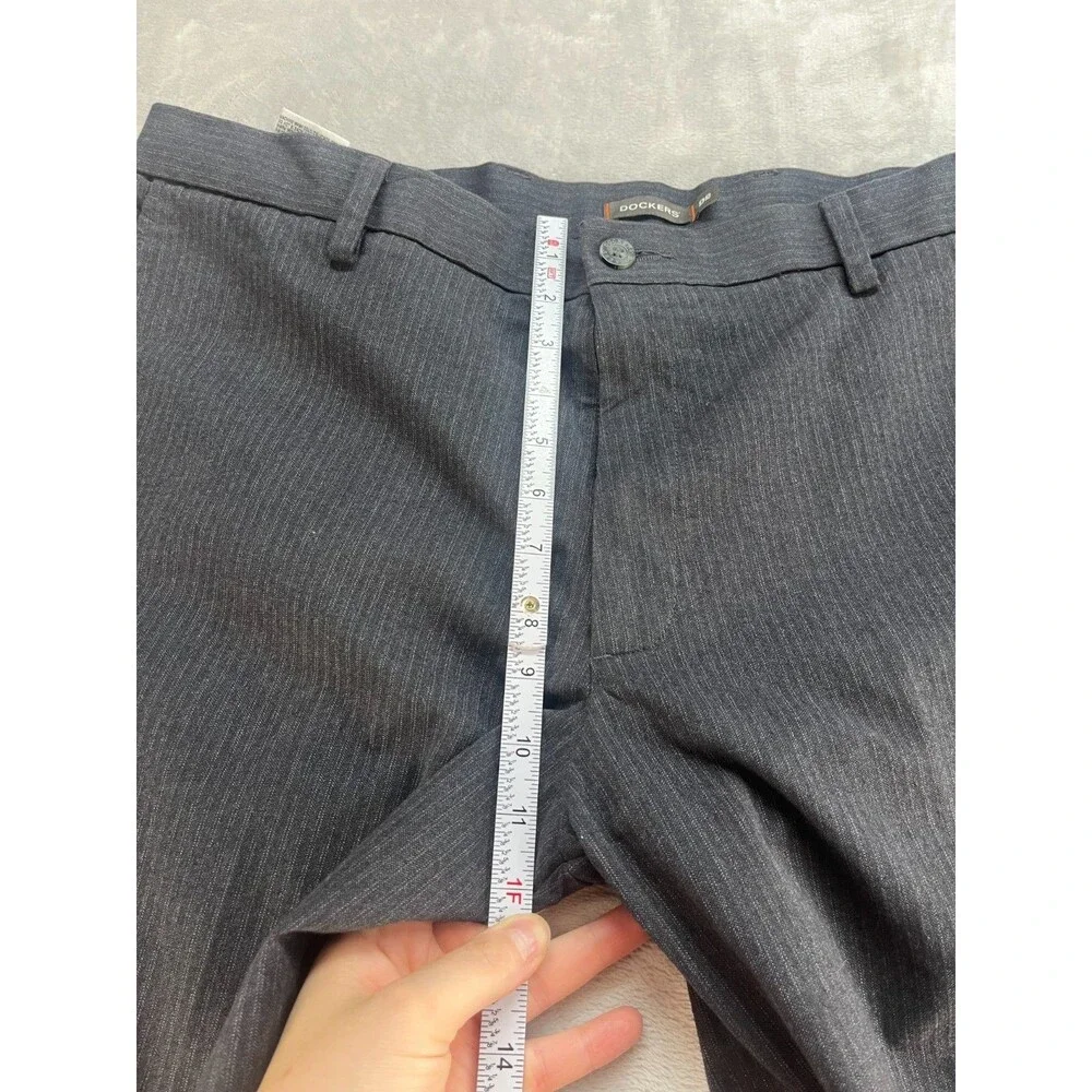 Dockers D3 Classic Fit Pants Men's 38x34 Gray Pleated D2 Preppy